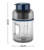 Explosive 1.5L Large-capacity Juicer Cup USB Rechargeable Juicer Portable Water Cup Shaker Cup Juice Cup For Fitness