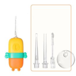Ear Scoop With Light-emitting Light One-piece Molding Built-in Magnifying Glass (Color: Orange)