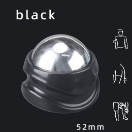 Handheld Stainless Steel Ice Applied Cold And Hot Ball Massager (Option: 52mm ball black base)